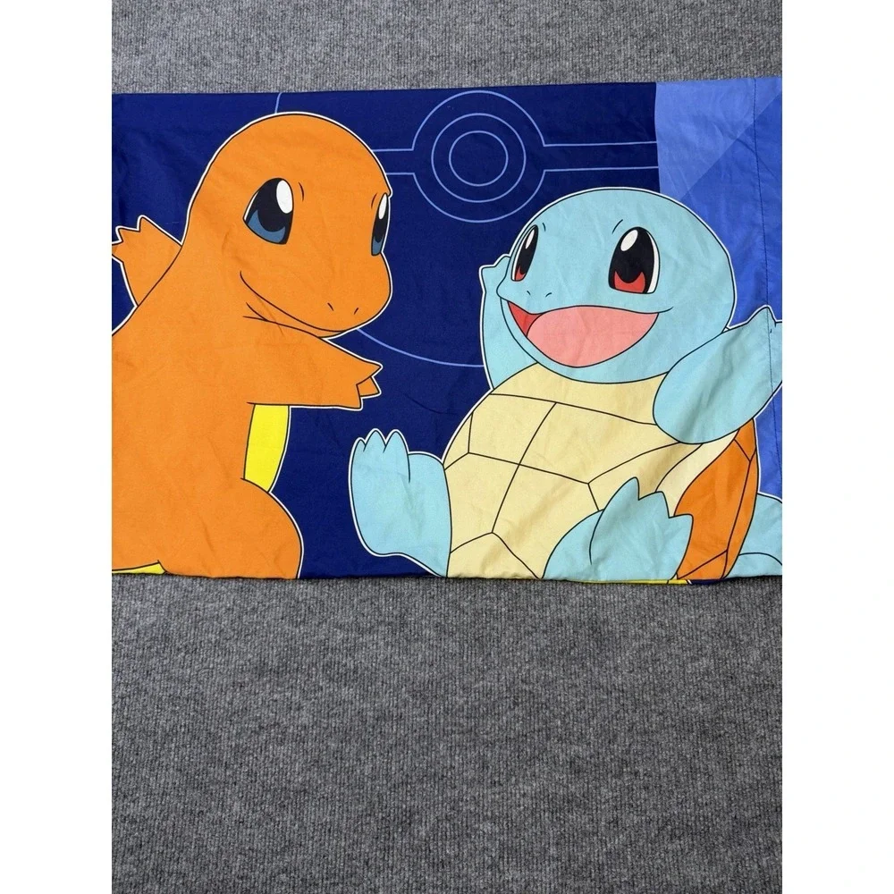 Pokemon Standard Pillowcases Lot of 2 Pikachu Charmander Squirtle Bulbasaur
